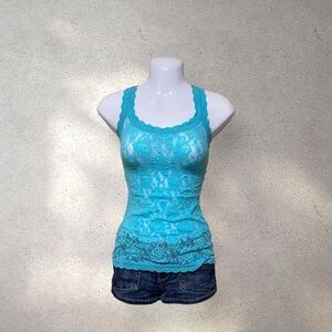 Hanky Panky Blue Lace Cami Top
